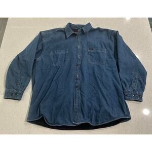 Vintage Wolverine Flannel Lined Denim Jacket Size XXL